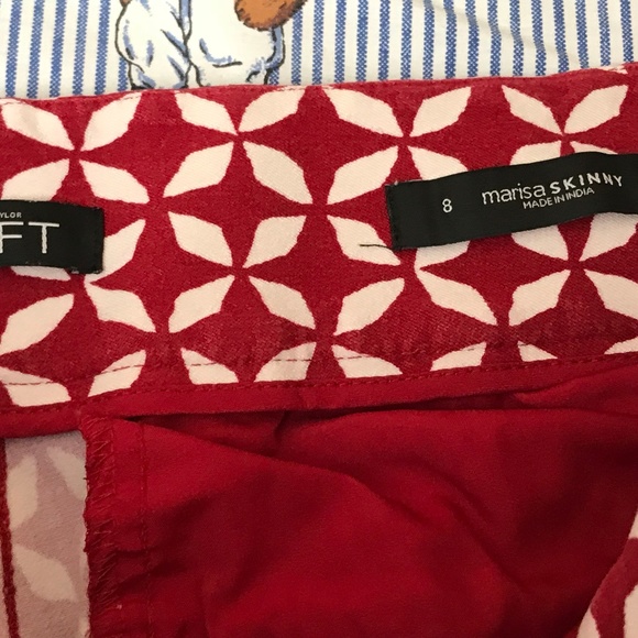 Ann Taylor Loft Marisa Skinny Red Maroon Ankle 8 - Picture 3 of 8